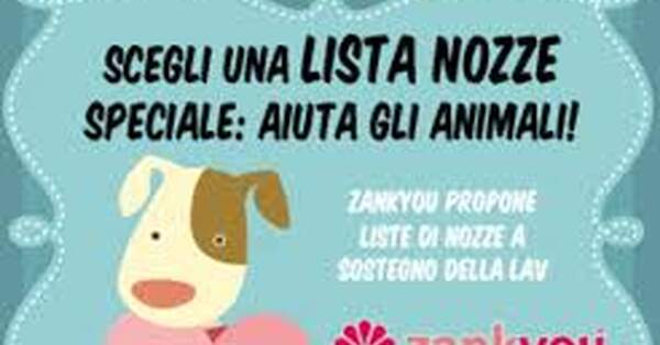 Zankyou E Lav Propongono Liste Di Nozze Solidali A Sostegno Degli Animali