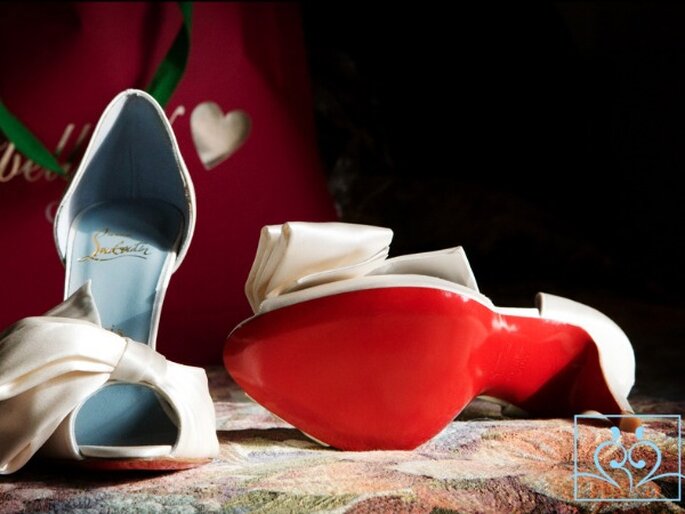 mysterious blue soled Louboutin