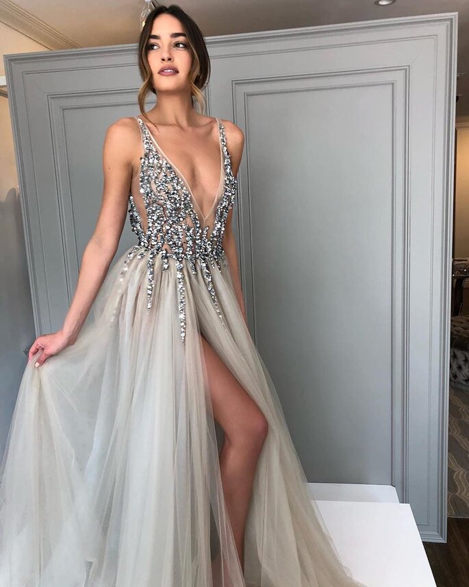 vestido de noiva prata